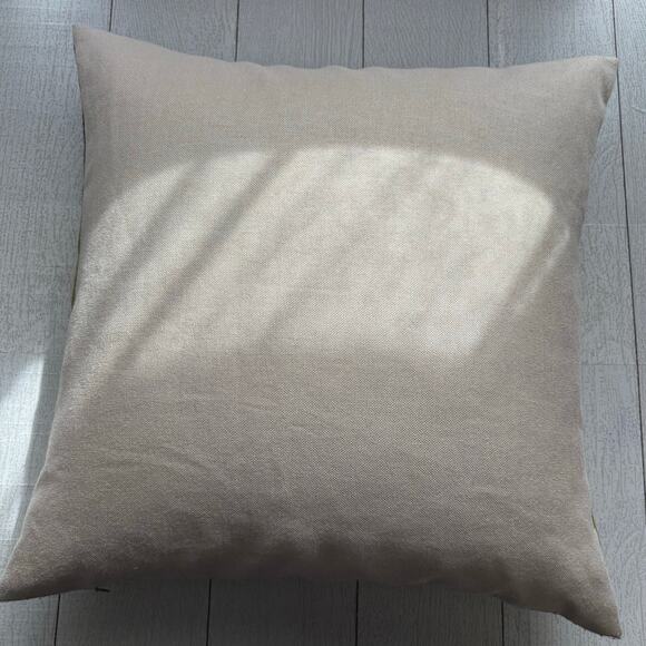 Giraffe Feather Stuffed Green and Cream Pillow - Picture 2 of 4